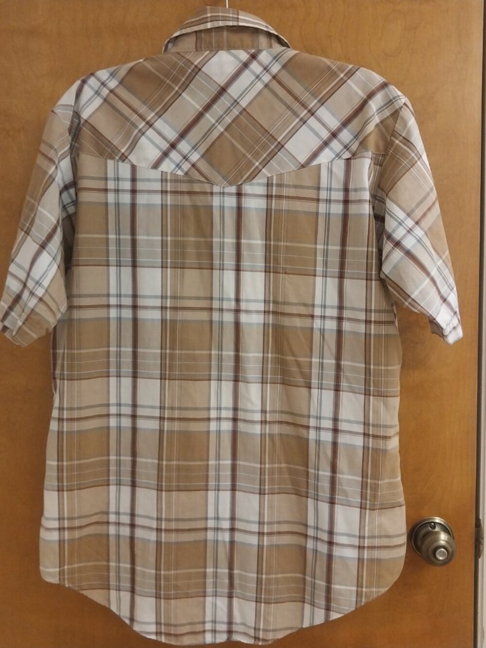 PLAINS WESTERN WEAR PEARL SNAP PLAID SIZE M SHORT SLEEVE SHIRT - Picture 5 of 13
